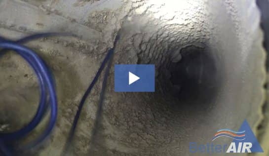 VIDEO: Our technician doing the cleaning on a sheet metal return air duct.