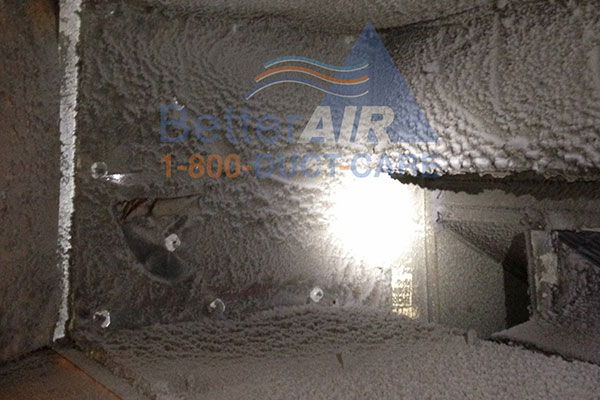 Better Air - Customer's Dirty Air Duct  - Before Cleaning