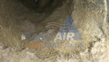 Very Dirty Air Duct - BEFORE Cleaning 