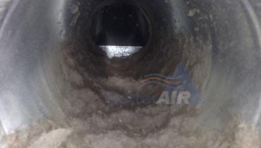 BEFORE - Cleaning sheet metal duct/vent