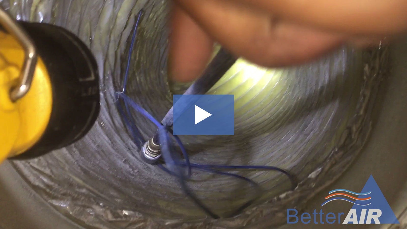 Video: Better Air's NADCA Certified Technician cleaning a customer's Flex Air Duct - INSTANT BEFORE AND AFTER.